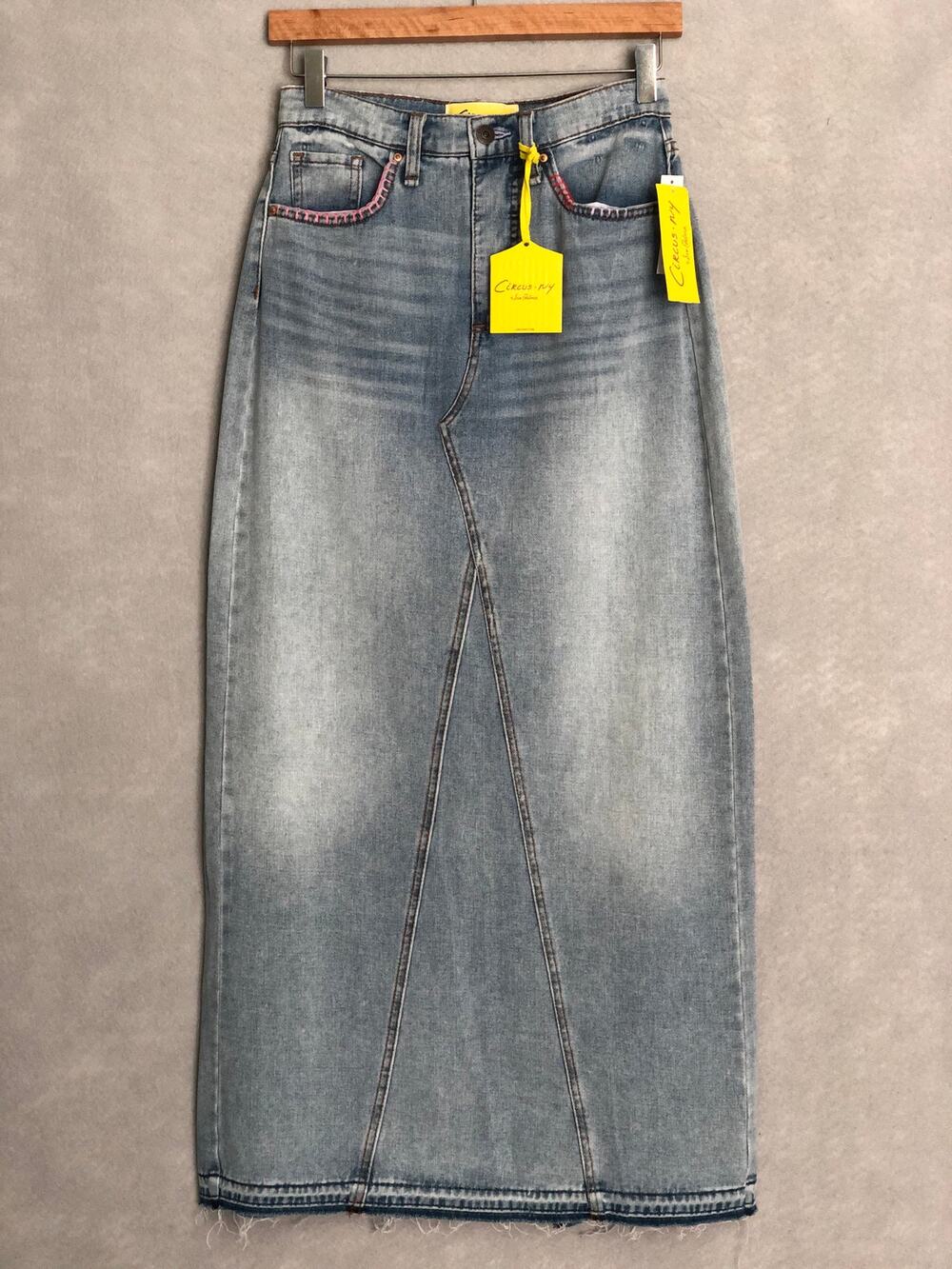 Circus NY by Sam Edelman Maxi Skirt Mid-Rise Denim Junior Girl Size 25 NEW